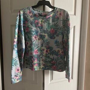 Kensie Floral Performance Tropical Palm Top